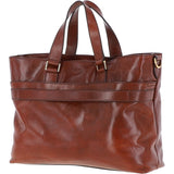 Large Two Section Italian Leather Shopper Bag Brown: 006447401 14