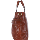 Large Two Section Italian Leather Shopper Bag Brown: 006447401 14