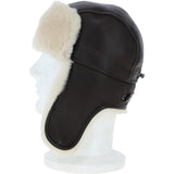 Classic Russian Style Sheepskin Hat Brown/white: 035K