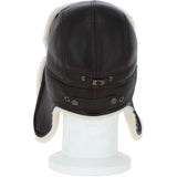Classic Russian Style Sheepskin Hat Brown/white: 035K