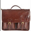 Leather Briefcase Cognac/vt : 8190