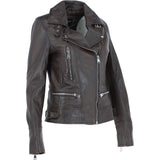 Women's Leather Biker Style Jacket Nevada : 1132 BIKER