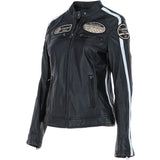 Women's Fashion Leather Biker Style Jacket Black: 1133
