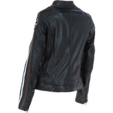 Women's Fashion Leather Biker Style Jacket Black: 1133