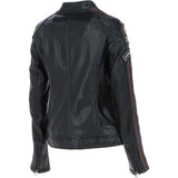 Women's Fashion Leather Biker Style Jacket Black: 1133