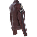 Women's Fashion Leather Biker Style Jacket Bordeaux: 1133