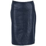 Stylish Leather Pencil Skirt Navy: Skirt 23
