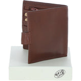 Classic 3 Card & ID Billfold Tab Wallet Leather Wallet Tan : 1222-VT