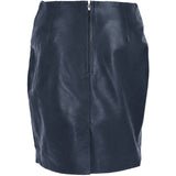 Stylish Leather Pencil Skirt Navy: skirt 18