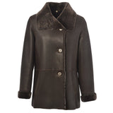 Sheepskin Coat Dark-Brown: KB 460