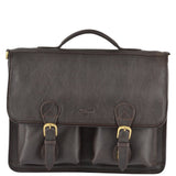 Leather Briefcase Brown : 8190