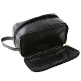 Mens Leather Washbag Black/vt : 2080