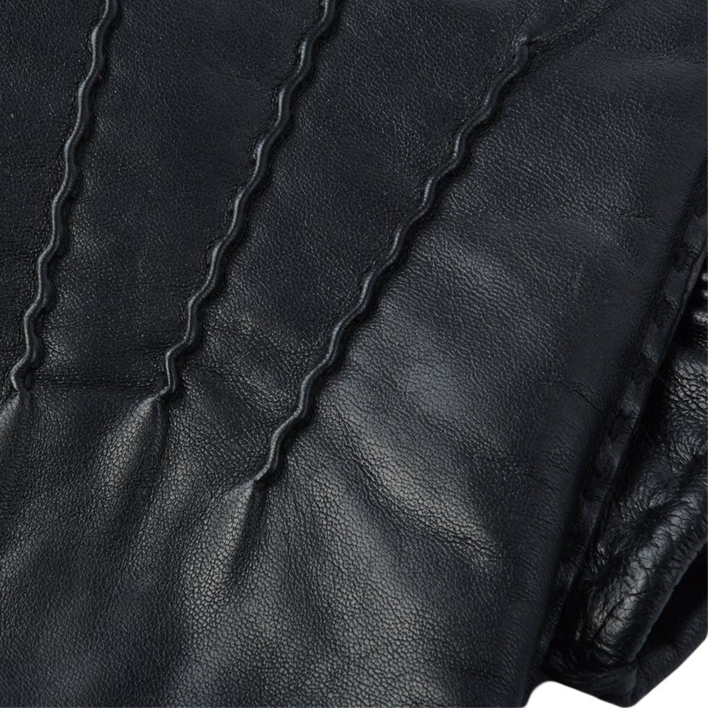 Mens Leather Gloves Black : 710