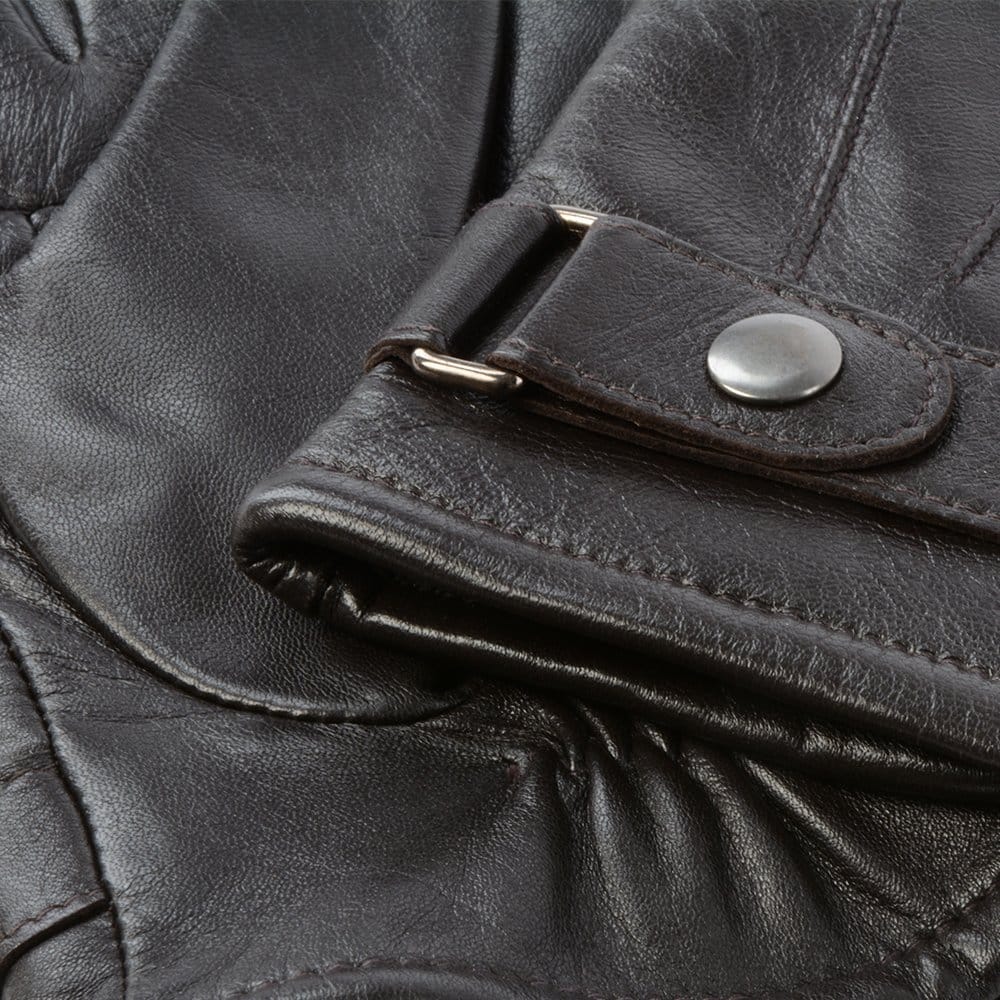 Mens Leather Gloves Brown : 714