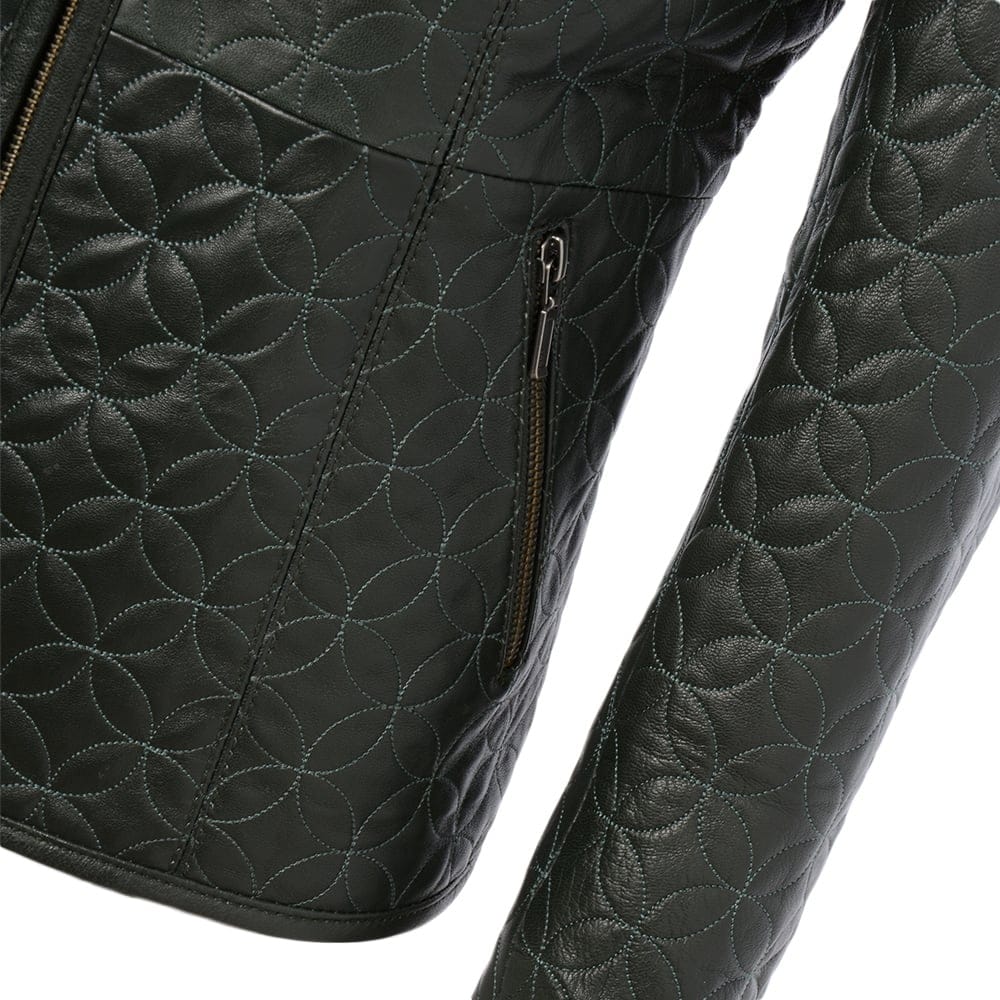 Leather Jacket Green: ASH-733