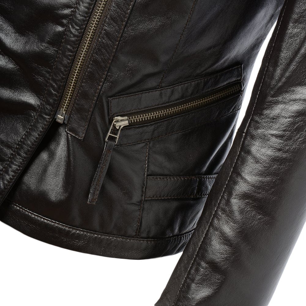 Leather Jacket Brown: LISA MELINA