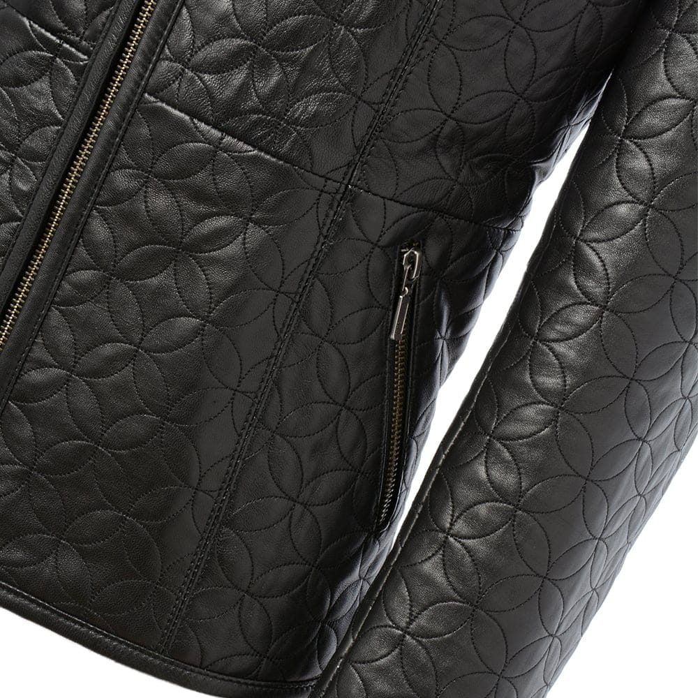 Leather Jacket Black/ddy: ASH-733