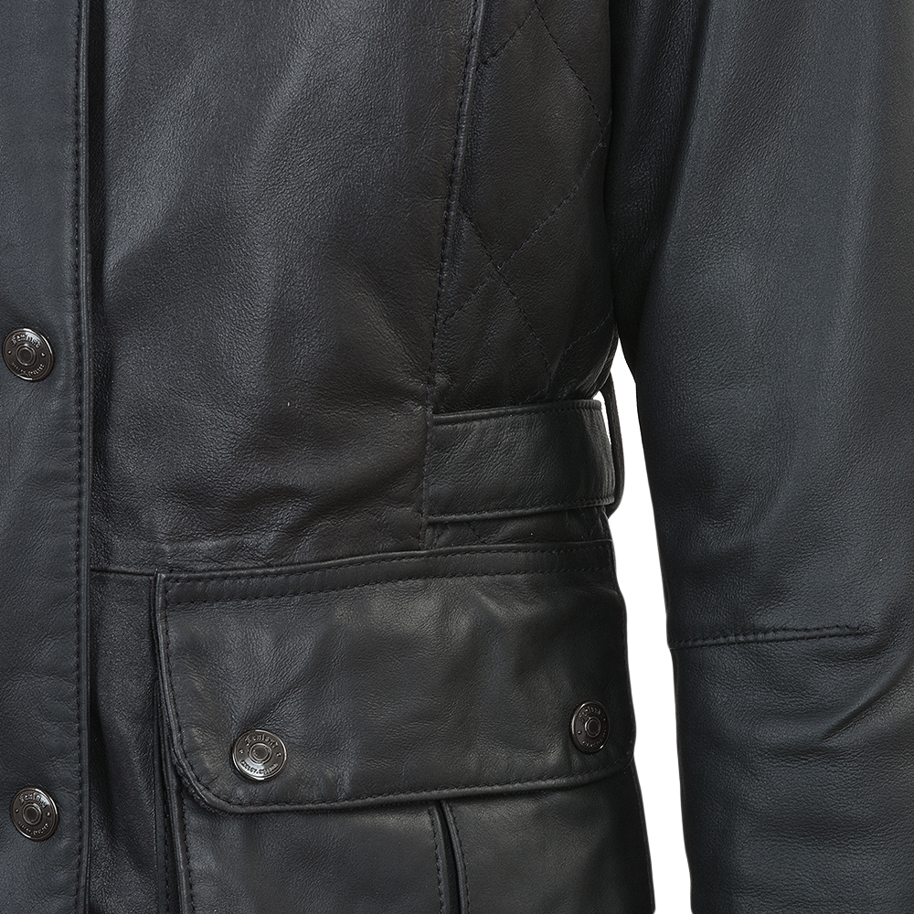 Leather Jacket Black/napp: PENLOPE