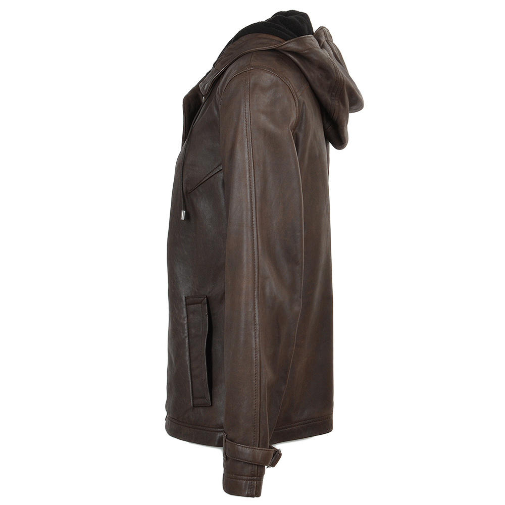 Leather Jacket Khaki: FO-DAN 72006