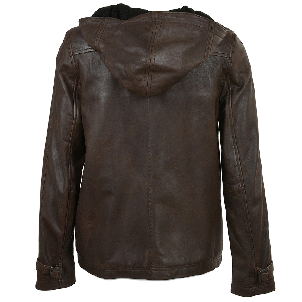 Leather Jacket Khaki: FO-DAN 72006