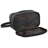 Mens Leather Washbag Brown/tum: 2080