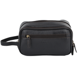 Mens Leather Washbag Brown/tum: 2080