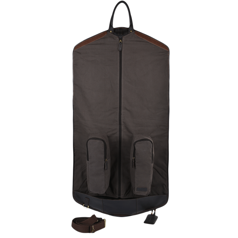 Mens Leather Suit Carrier Brown: Harper