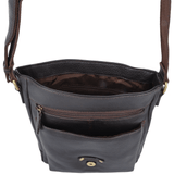 Mens A4 Ipad Pocket Leather Messenger Bag Brown/tum : Benjamin
