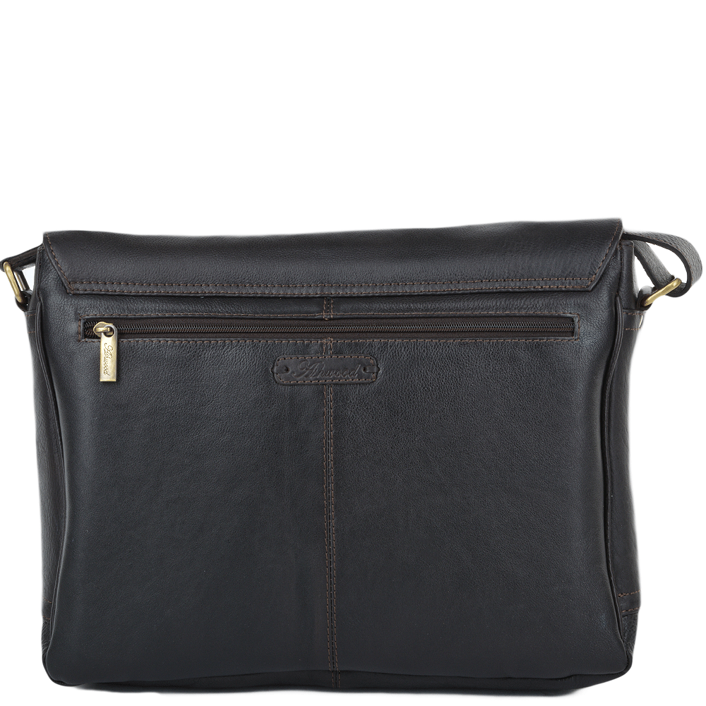 Mens Double Clasp Laptop Satchel Brown/tum : Jasper