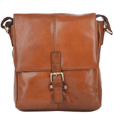 Mens Small Leather Flight Side Bag Chestnut/vt : Murphy
