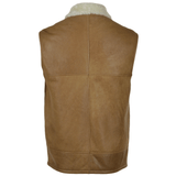 Leather Sheepskin Gillet Tan: KE-176