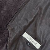 3/4 Hooded Toscana Sheepskin Coat Green: B-5689