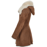 Hooded Toscana Coat  Brown: B-5688