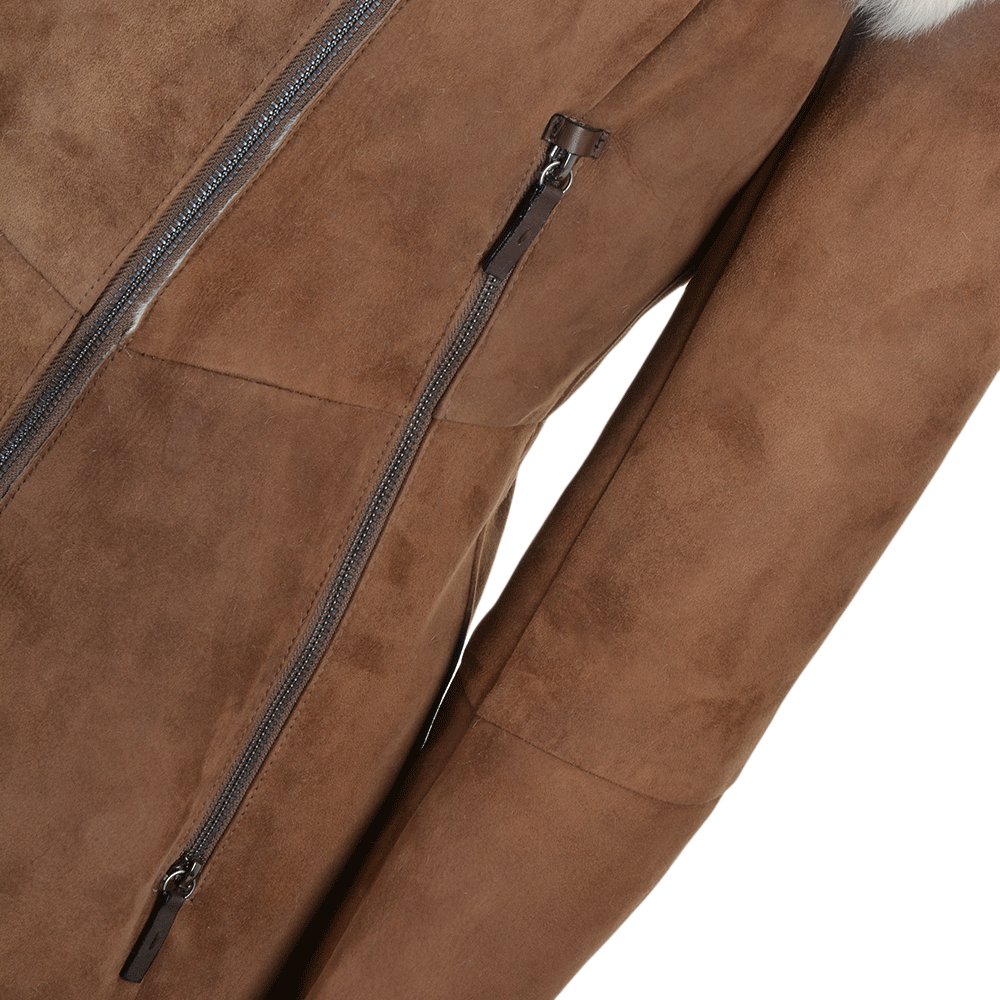 Hooded Toscana Coat  Brown: B-5688
