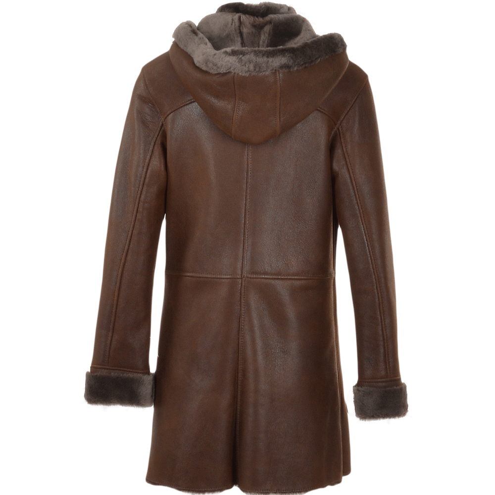 Sheepskin Duffle Coat Tobacco: CARRICK DUFFEL