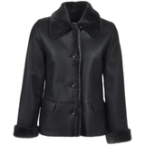 Short Shearling Jacket  Black: 614 TASKANA