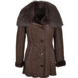 Long Hair Toscana Lapel Coat Brown: B-403