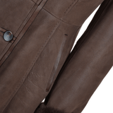 Long Hair Toscana Lapel Coat Brown: B-403