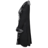 Long Length Toscana Suede Leather Coat Black: KB 270