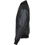 Leather Bomber Jacket  Black: FO WILLIE