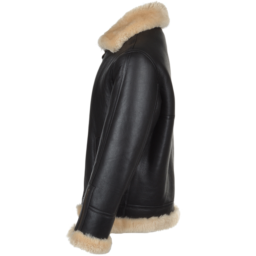 Sheepskin Flying Jacket Brown/ cream: KE-117