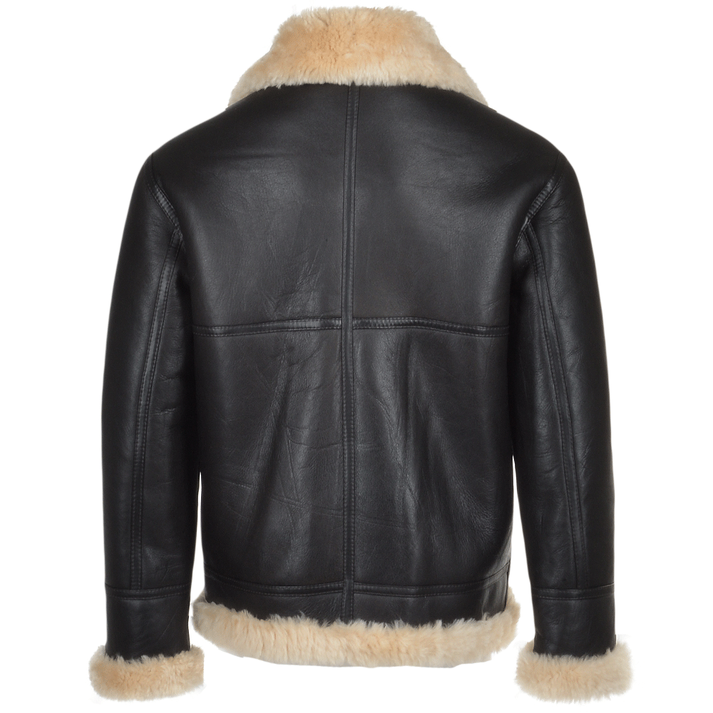 Sheepskin Flying Jacket Brown/ cream: KE-117
