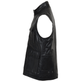 Eight Pocket Leather Gilet black/hide: HUNTER