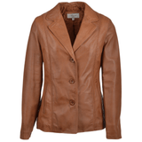 Leather Jacket Cognac/nap: ANGELA