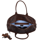 X-Large Leather Holdall Tan/brown : 4556