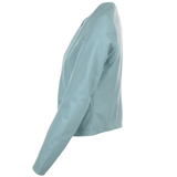 Leather Jacket Pale Blue: FO-ETHEL