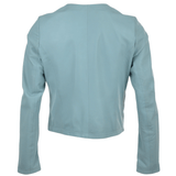 Leather Jacket Pale Blue: FO-ETHEL