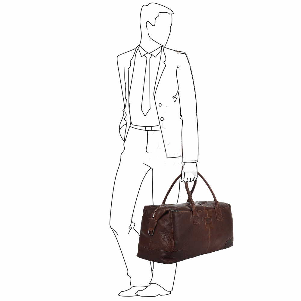 X-Large Leather Holdall Tan/brown : 4556