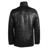 Lambskin Leather And Sheepskin Lined Coat Black: E1529