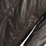 Lambskin Leather and Sheepskin lined Coat Brown: E1529